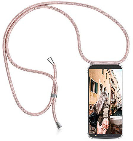 ToDo eu Custodia con Cordino per Samsung Galaxy J7 2017 Cover con Custodia Cordino Regolabile Collana Practical Stylish, Trasparente Morbido Silicone Leggero Soft TPU Bumper Antiscivolo Case