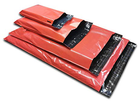 ODL Packaging 50 x Versandtaschen aus Kunststoff, Farbe: Rot