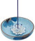 Blue Porcelain Hand Painted Decorative Flower Incense Stick Burner Holder - Ceramic Cone Ash Catcher Bowl Tray