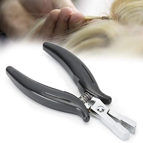 TMISHION Pince d'extension de cheveux en acier inoxydable, outil d'extension de cheveux professionnel noir pour micro anneaux perles