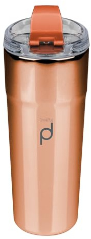 DrinkPod Metallic Range 450 ml Kaffeethermoskanne, Kupfer, doppelwandiger, isolierter Reisebecher aus Edelstahl