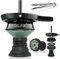 DILAW® Juego de cazoleta para shisha y colador de tabaco, pinzas para carbón, cabezal para chimenea, color: verde