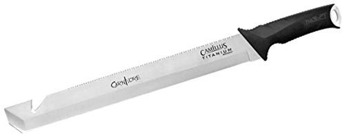 Camillus Carnivore MAXX 2.0 Machete aus langlebigem 420er Edelstahl, Titanbeschichtung, Jagd, Wandern, Camping, Survival, Machete mit geformter Schutzscheide, 58,4 cm
