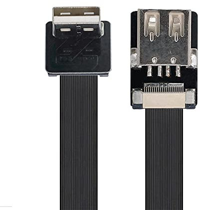 xiwai Cable FPC plano delgado de extensión USB 2.0 tipo A macho a hembra de 0,2 m para FPV, disco, escáner e impresora