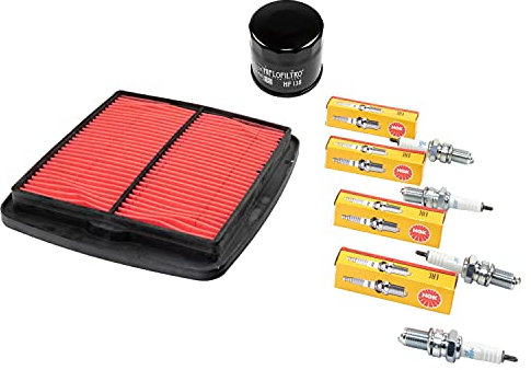 Wartungspaket Luftfilter + Ölfilter + Zündkerzen für Suzu ki GSF 1200 GSF1200 Bandit GV75A Baujahr 1996-2000