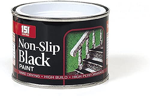 M1SS 151 Coatings Non-Slip Black Paint 180ml Tin Paint Outstanding Grip And Safety For Garage Floors, Drives, Decking, Steps, Kitchen Floors, Bathroom Floors