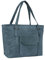 ANTONIO VALERIA Sage Leder-Tragetasche mit Tragegriff für Damen, Crazy Horse Blue, Medium, Umhängetasche