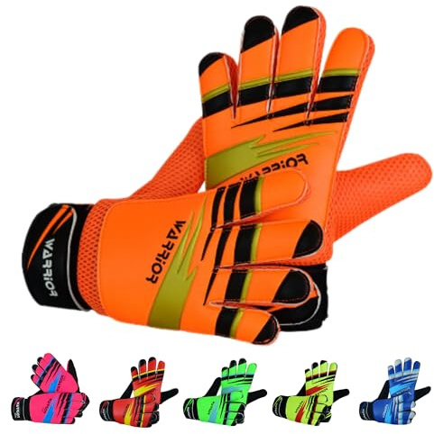 Guantes de Portero de fútbol Warrior para niños y Adultos, con Palmas de Gran Agarre.