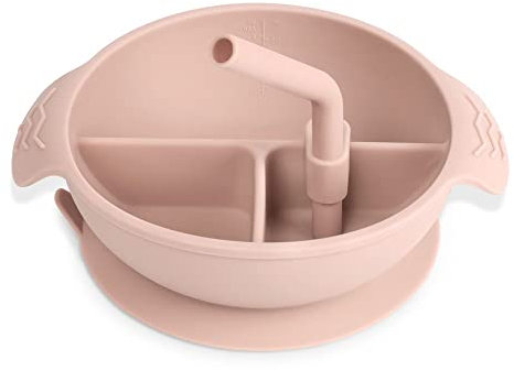 Haakaa Jeu de vaisselle modèle bol en silicone compartimenté avec ventouse