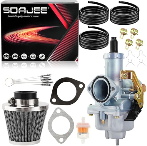 SOAJEE VM26 Câble étrangleur de carburateur PZ30 30 mm pour moteur 4 temps XR200 XR200 XR200R CRF KLX TTR Motos ATV Go Kart Pit Dirt Bike JCL Buggy Trail Bike Quad 30 mm