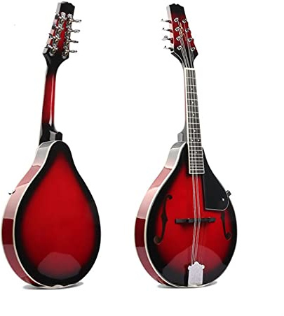 ZENGXUE Four-string Acoustic Mandolin Instrument Steel String Round Hole Mandolin Mandolin Musical Instrument (Color : 04)