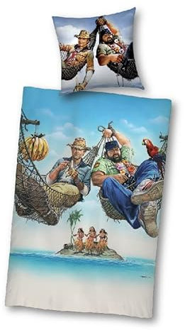 Terence Hill - Zwei ASSE trumpfen auf - Bettwäsche-Set - Renato Casaro Edition - Bud Spencer (Kissen 80x80cm / Decke 135x200cm)