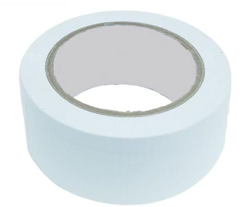 OPIROS Nastro Telato Americano Universale 50 mm x 25 metri Impermeabile Isolante Aderente Multi Superficie Resistente Rinforzato Prodotto Multiuso Riparazioni Fai Da Te (Bianco)