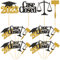 PRETYZOOM Stück Anwalt Graduierung Cupcake Toppers 2023 Glitter Grad Cap Law School Kuchen Picks Für Graduierung Dekorationen