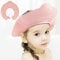 Baby Shower Cap Bath Visor Protection Silicone Adjustable Safe Shower Bathing Cap for Infants Toddler Baby Kids Children (6 Months-12 Years old/36-58cm, Pink Jellyfish)