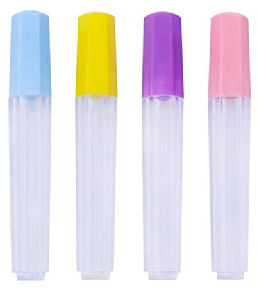 seluluory 4 Stück Transparente Kunststoff Stickerei Filzen Nähnadeln Behälter Nadelaufbewahrungsröhrchen Flaschenhalter Stricknadel Etui Box