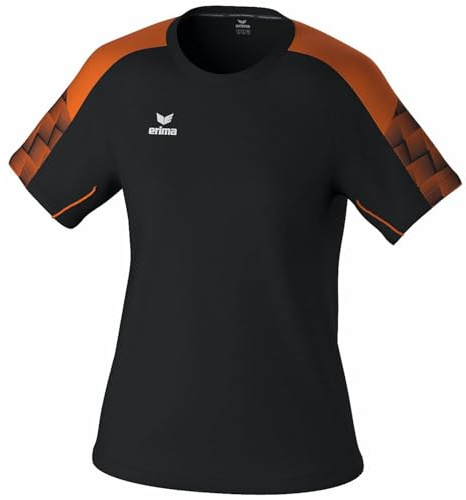erima Camiseta EVO Star (1082410) Hombre, Negro/Naranja, M
