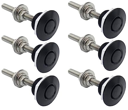 Tagtight 6 Set di Perni del Cofano del Veicolo Kit di Clip per Serratura per Auto Alluminio + Acciaio Inossidabile 1,25 Pollici Paraurti con Chiusura A Sgancio Rapido, Clip di Blocco, Cofano