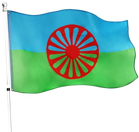 Lot de 6 grands drapeaux gitans roms 152 x 91 cm