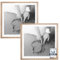 CABBEL Lot de 2 cadres photo 60x60 cm en moka, Cadre pour documents, collage, posters, Cadre en bois MDF et verre acrylique, Cadre photo, puzzle, images, cadres photo à suspendre, moka