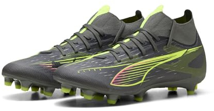 Puma Ultra 5 Match+ FG/AG WN's, Weiblich Fussballschuh, Matte Aged Silver-Yellow ALERT-Puma Aged Silver,