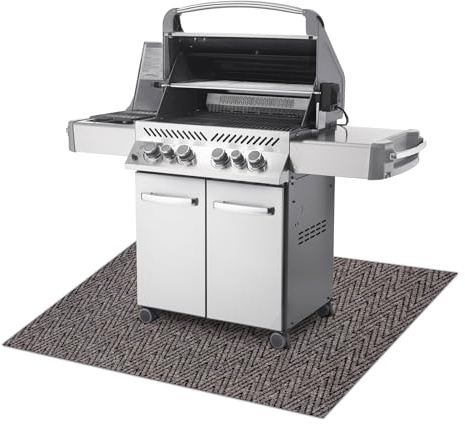 MAGNUS Grillschutzmatte für Terrasse draussen beige 100x150 cm