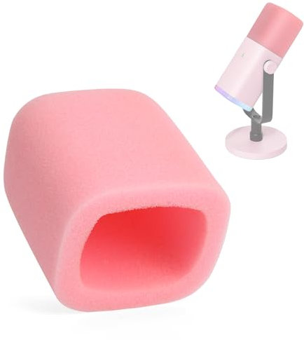 YOUSHARES FIFINE AM8 Pop Filter - Mic Cover Foam for FIFINE AM8 Gaming Microphone to Blocks Out Plosives, AM8 Mic Windscreen Mic Windshield(Pink)