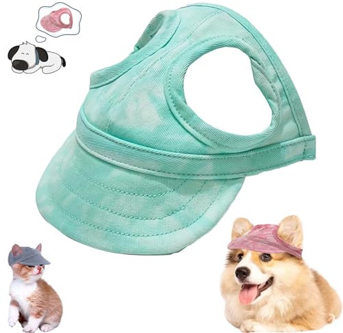 SOCLING Hunde Cap,hundemütze Für Kleine Hunde,cappy Für Hunde Sonnenschutz,Outdoor Sun Protection Hood for Dogs,Hunde Baseballmütze,Basecap Verstellbar Sonnenschutz Hut Hundecap Mit Ohrlöchern