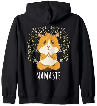 Meditation Namaste Yoga Meerschweinchen Kapuzenjacke