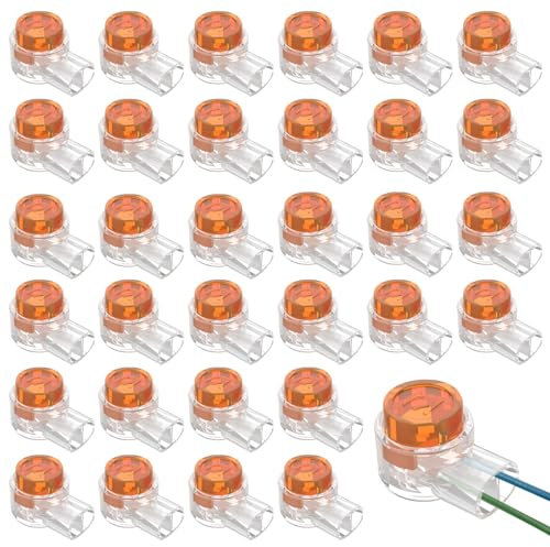 200PCS K1 Gel Crimps 2 Way Jelly Crimps Moisture-Proof and Waterproof Telephone Cable Connectors for Network Cable Gel Connectors Telephone Cable Repair Jelly Crimps Line Terminal Block