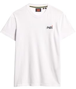 Superdry, T.Shirt Raw Edge Slub V T Shirt, M1012077A, Optic, L, Man, Adult