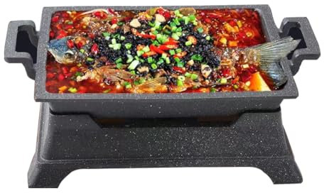 Yiustldd Japanischer Tischgrill, Holzkohlegrill im japanischen Stil, Keramikgrill mit rauchfreiem Design, das Nicht anbrennt, für Takoyaki,L