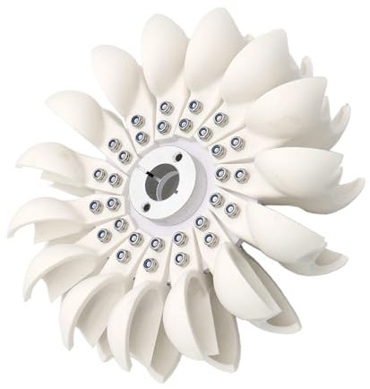 Pelton-Impeller-Impeller-Wasserrad, hydroelektrische Stromerzeugung, rundes Laufrad, DIY-Hydroelektrischer Generator (198 mm x 55 mm x 20 mm)