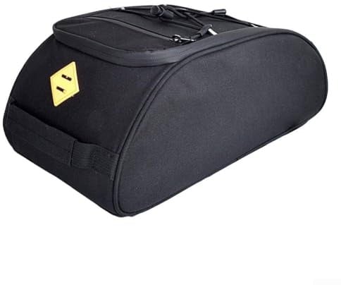 Eawfgtuw Fahrradträger-Hecktasche, 8 l, große Kapazität, wasserdicht, mit Schnellspanner-Halterungssystem, faltbar, für Mountainbikes, Reiseräder (schwarz)