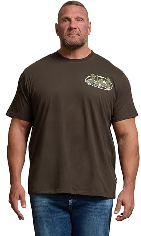 BadRhino Big & Tall Chocolate 'Out West' Graphic T-Shirt - Men's - Plus Size Curve