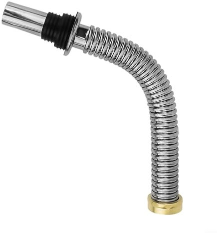 Tubo di scarico flessibile per lavello da bagno e cucina, in acciaio inox di alta qualità, prolunga 60 cm, tubo di scarico flessibile argento (40 cm)