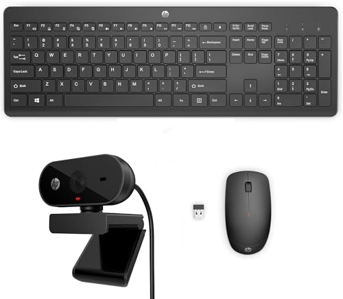 HP Home Office Bundle, 230 Wireless Mouse and Keyboard, 320 FHD USBA Webcam