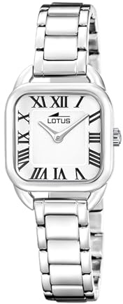 Lotus Damenuhr Analog aus Edelstahl 316l | Quarzwerk, Widerstandsfähiges Mineralglas, Wasserdicht 5 ATM 19020/4 -2GETHER, Silberfarbenes Zifferblatt
