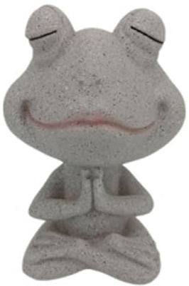 Ounfhtrttk Maceta para Interior y Exterior, Maceta para Yoga, Maceta con Forma de Rana para Plantas de Interior y Exterior, de Resina para el Hogar B