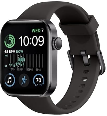 Smartwatch Uomo Donna, 1.85 Orologio Smartwatch con Effettua/Risposta Chiamate, 140 Sportive Smart Watch con Contapassi/Sonno/Cardiofrequenzimetro/SpO2, Impermeabil IP68 Smartband per Android iOS