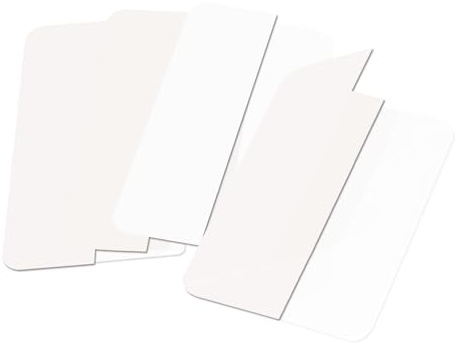 Djois, 10533 – Registertabs Twin Tab, 12 x 40 mm, 24 Stück, Weiß | Doppelseitig Beschriftbar, Permanent Selbstklebend, Sehr Widerstandsfähig, für Bücher und Archivierung