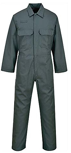 Portwest BIZ1 Mens Heat Flame Resistant Welding Overalls Bizweld FR Protective Boiler Suit Work Coveralls Durable Workwear Mechanics Warehouse Garages Bottle Green, 3X-Large
