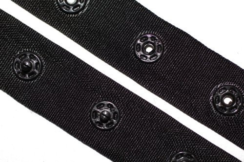 dalipo 22007 - Body-Verschluss, Druckknopfband, Meterware, schwarz