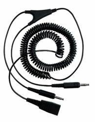 Jabra 8734-599 - QD Adapter to 2 x 3.5mm - QD auf 2X 3,5mm Klinke, Spiral, 0,5-2 Meter/z.B. für GN2100, GN2000, GN2200/