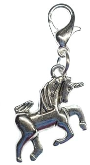 Miniblings Einhorn Charm Charms Unicorn Fantasy silber versilbert | Anhänger zum Kombinieren, in Berlin montiert, ein kleines Detail mit Wirkung