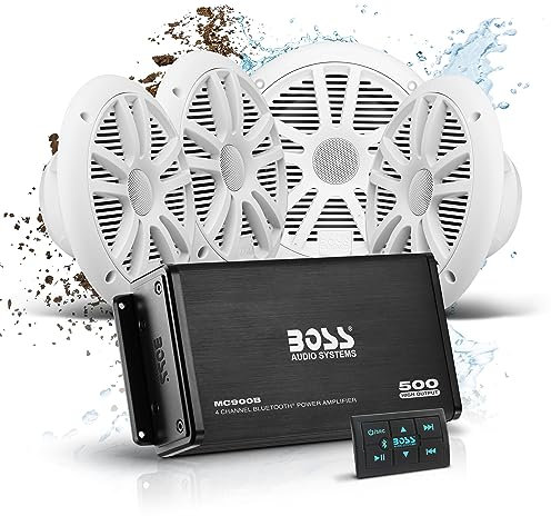 Boss Audio ASK904B.64 500 W - Amplificatore Bluetooth a 4 canali con 180 W