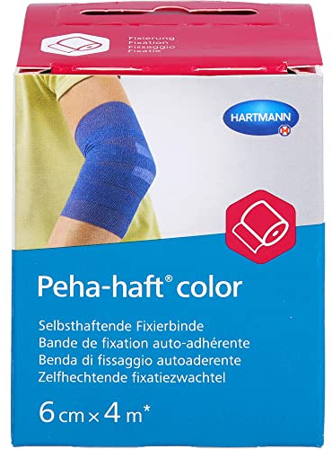 Peha-haft Color Fixierbinde latexf.6 cmx4 m blau 1 stk