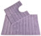 Allure Ribbed Design 2 Piece Bath and Pedestal Toilet Mat Set, 100% Cotton (Heather)