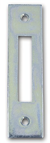 Riegelschließblech eckig, 107 x 27 x 2 mm, Stahl verzinkt silberfärbig, 1 Stück | Beschläge Schlösser