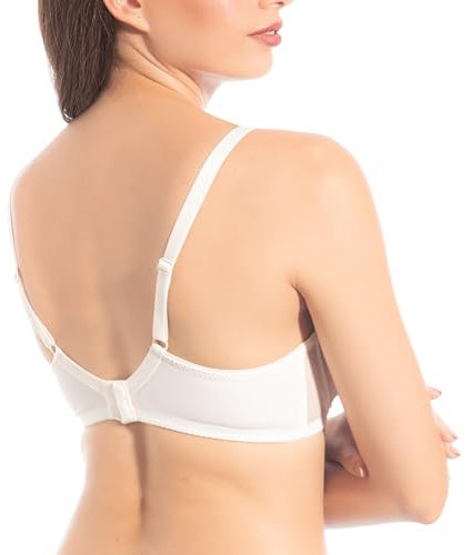 Selene, Reggiseno Donna con Ferretto, Coppe in Tulle e Pizzo, Senza Imbottitura, Collezione Rafaela, Colore Avorio, Taglia 3C